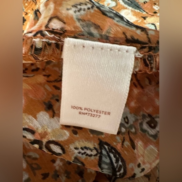 LC Lauren Conrad Pleated Floral Boho Bohemian Blouse XXL - Picture 8 of 10